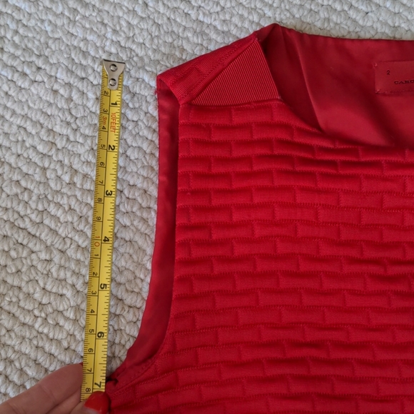 Carolina Herrera Red Cocktail Dress Size 2 - Picture 4 of 9